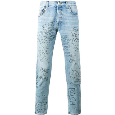 gucci printed jeans|Gucci jeans men's.